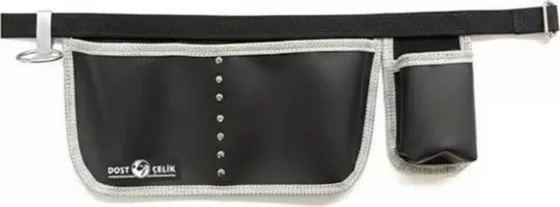 3-pocket leather apron with belt